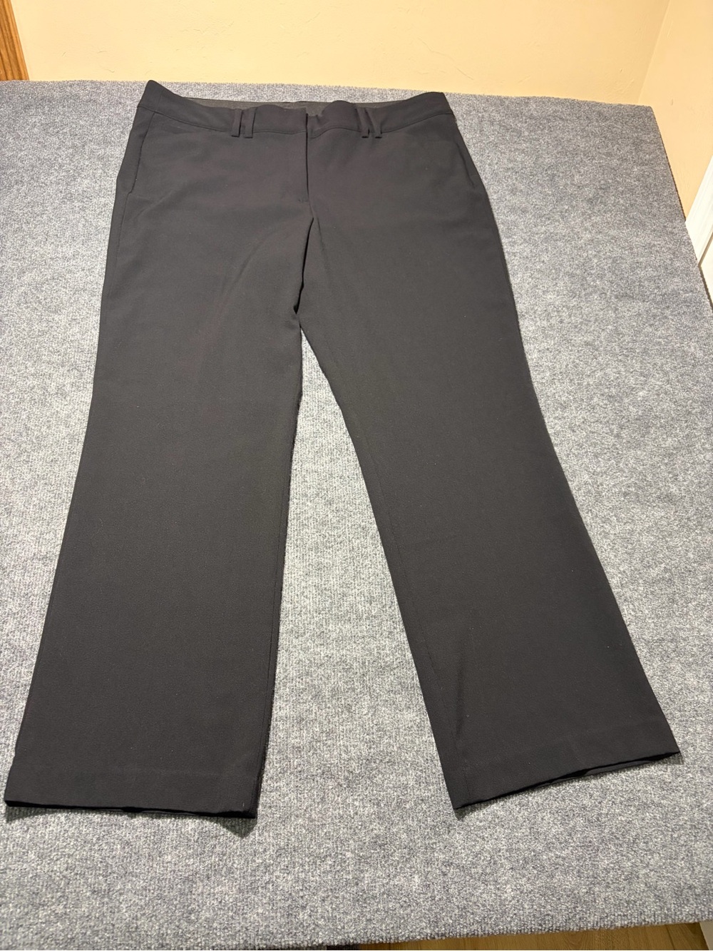 Lane Bryant Men's Black Straight-Leg Dress Pants